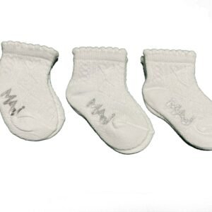 Cotton Ankle Socks, Breathable Knit Pattern, Pack of 3